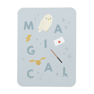 Hedwigh "Magical" Typography Graphic Magnet