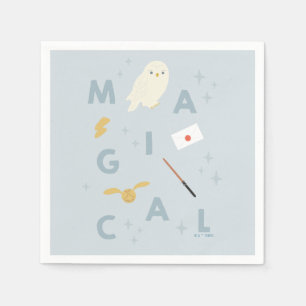 Hedwigh "Magical" Typography Graphic Napkin