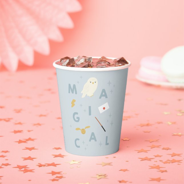 Hedwigh "Magical" Typography Graphic Paper Cups (Insitu)