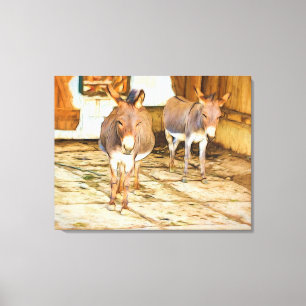 Hee Haw Donkeys Canvas Print