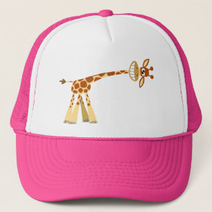 Hee Hee Hee!! cartoon giraffe Hat