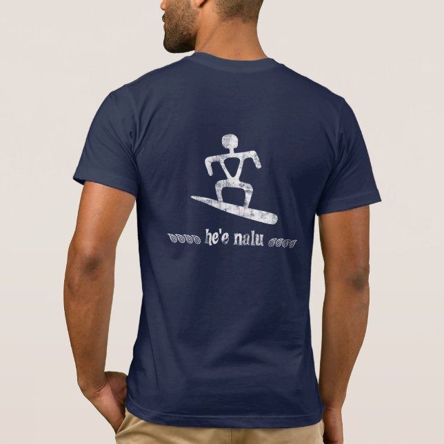 He'e Nalu (Surfer) Pertroglyph Shirt (Back)