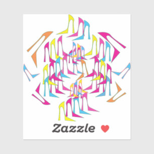 HEEL SWIRL Sticker Colorful Fashion-Inspired Shoes