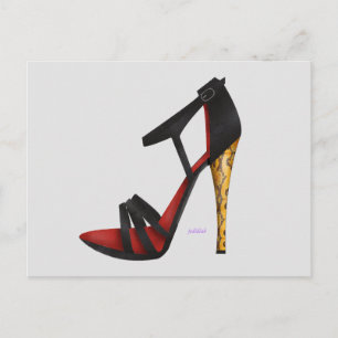 Heeled Evening Sandal Postcard