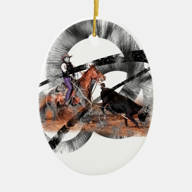 Heeler Ceramic Ornament (Front)