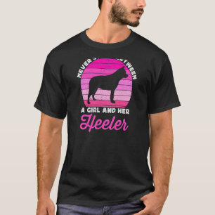 Heeler Dog For Girls Kids Blue Red Australian Catt T-Shirt