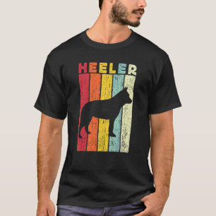 Heeler Dog For Men Kids Retro Blue Red Australian T-Shirt