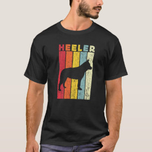 Heeler Dog For Men Kids Retro Blue Red Australian T-Shirt