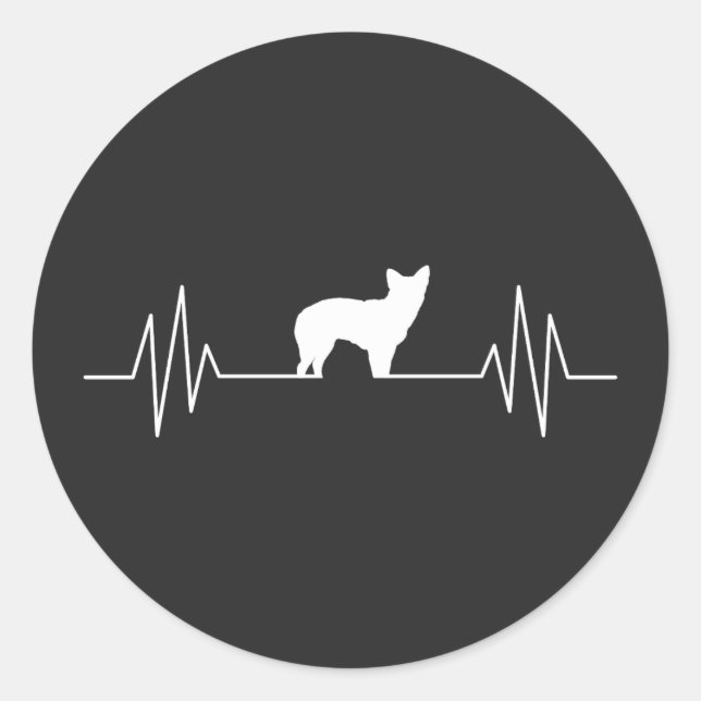 heeler dog frequency, heeler lover classic round sticker (Front)