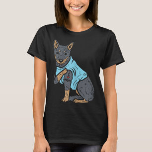 Heeler I Love Mom Animal Pet Red Blue Cattle Dog W T-Shirt