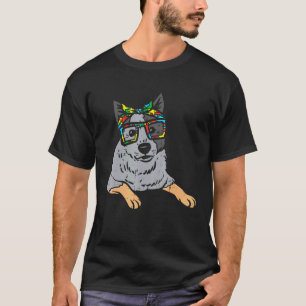 Heeler Puzzle Bandana Glasses Autism Awareness Cat T-Shirt
