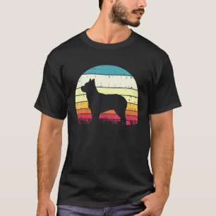 Heeler Sunset Retro Animal Pet Australian Cattle D T-Shirt