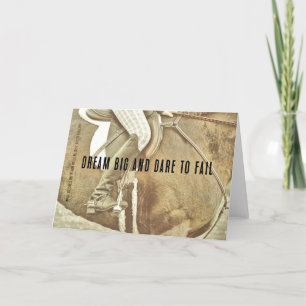 HEELS DOWN Greeting Card