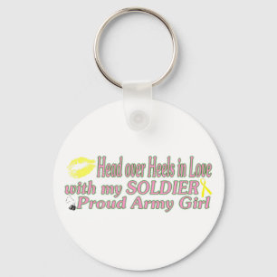 Heels in love with a Soldier Keychain