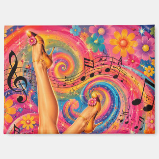 Heels music flowers colour swirl magnet