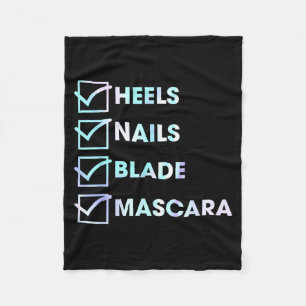 Heels Nails Blade Maa Funny Design  Fleece Blanket