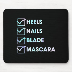 Heels Nails Blade Maa Funny Design  Mouse Pad