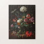 Heem Vase Flowers Painting Jigsaw Puzzle<br><div class="desc">Jan Davidsz de Heem  (c. 1606  – 1684) was a still life painter who was active in Utrecht and Antwerp.  He was regarded as one of the greatest painters of still lifes in the Netherlands.. The painting used in this design is called Vase of Flowers.</div>