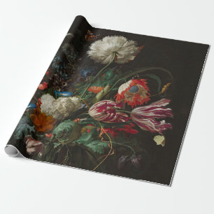 Heem Vase Flowers Painting Wrapping Paper