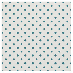 Heffalumps Navy Blue Polka Dots on White Fabric