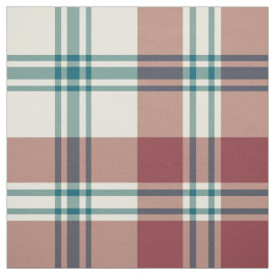 Heffalumps Red, Deep Blue, Beige Plaid Pattern Fabric