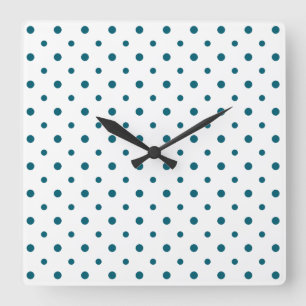 Heffalums Pois bleus sur horloge murale blanche