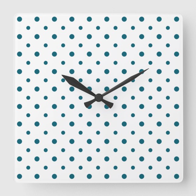 Heffalums Pois bleus sur horloge murale blanche (Recto)