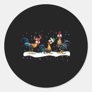 Hei Hei Chicken Christmas - Uni  Classic Round Sticker