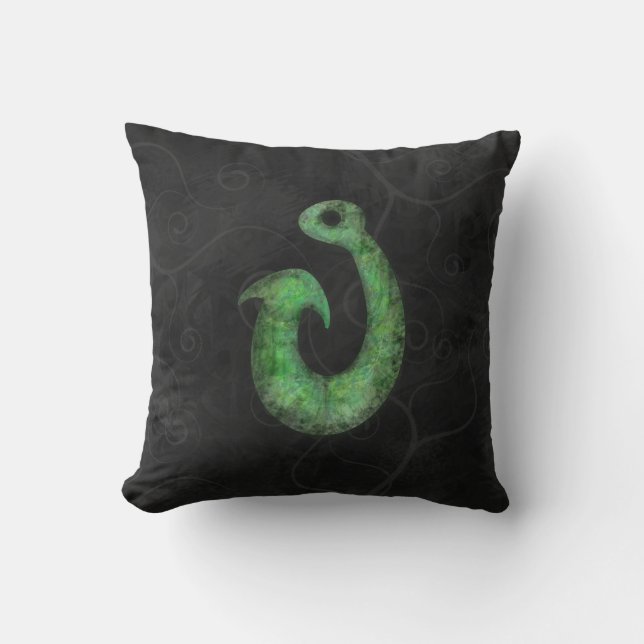 hei matau throw pillow (Front)