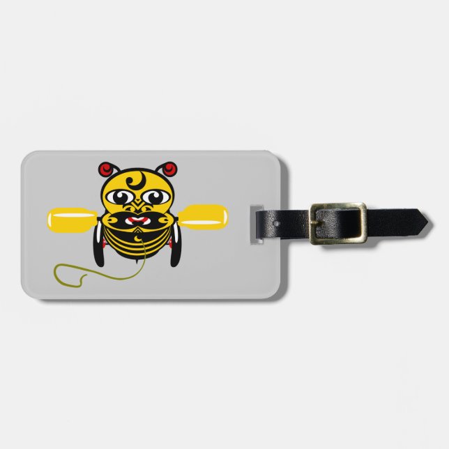 Hei Tiki Bee Toy Kiwiana Luggage Tag (Front Horizontal)