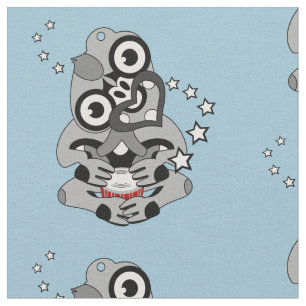 Hei Tiki New Zealand Drum Maori design Fabric