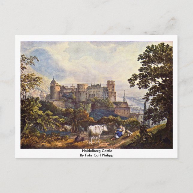 Heidelberg Castle By Fohr Carl Philipp Postcard (Front)