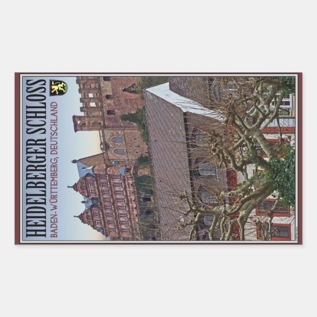 Heidelberg - Castle from Below Sticker (Front)