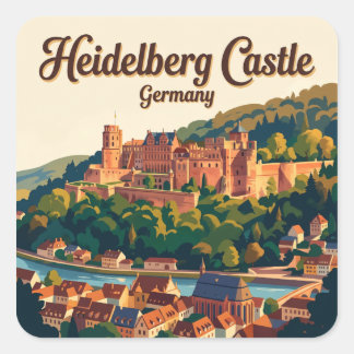 Heidelberg Castle Germany Square Sticker