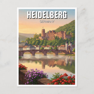 Heidelberg Castle Germany Travel Postcard