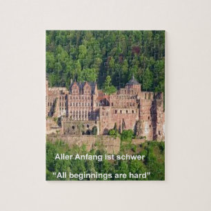 Heidelberg Castle In German & German Saying Jigsaw Puzzle