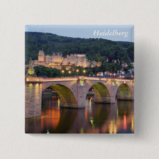 Heidelberg evening 2 inch square button