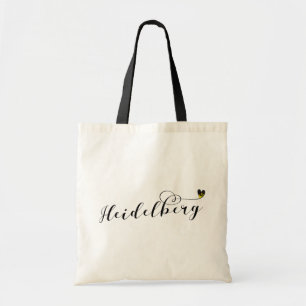 Heidelberg Flag Heart, Baden-Württemberg Tote Bag