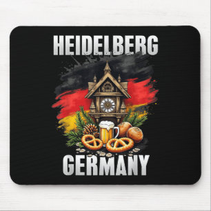 Heidelberg Germany Souvenir German Flag Travel  Mouse Pad