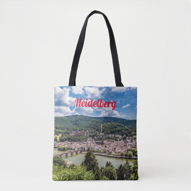 Heidelberg Neckar Panorama Germany Tote Bag (Front)