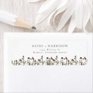 HEIDI Bohemian Watercolor Fleur sauvage Adresse