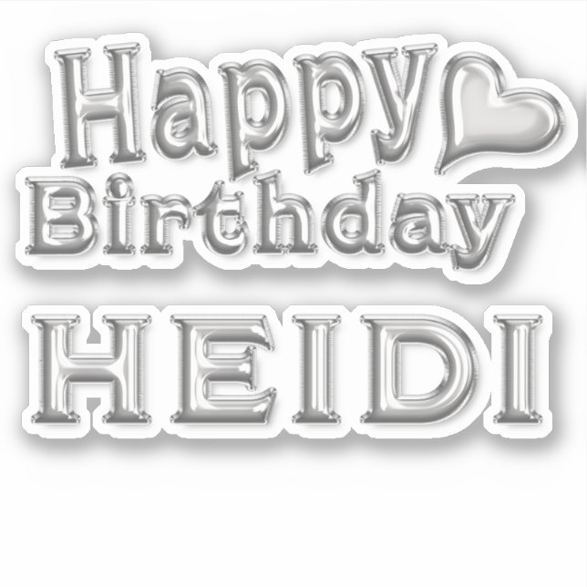 Heidi Happy Birthday Autocollants (Devant)