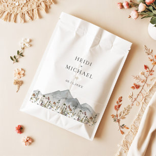 HEIDI Muted Tone Boho Wildflower Wedding Favour Bag