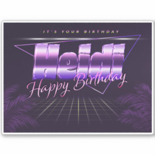 Heidi Name First name lila retro Sticker