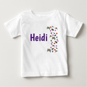 Heidi, Name Logo With Australian Wildlife, Baby T-Shirt
