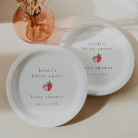HEIDI Pink Berry Sweet Strawberry Girl Baby Shower Paper Plate<br><div class="desc">These pink berry sweet strawberry girl baby shower paper plates from the Heidi Collection are perfect for a spring or summer baby shower. The unique boho design features cute picnic strawberries in red, pink and white. Personalize your baby shower plates with the name of the mom-to-be and the shower date....</div>