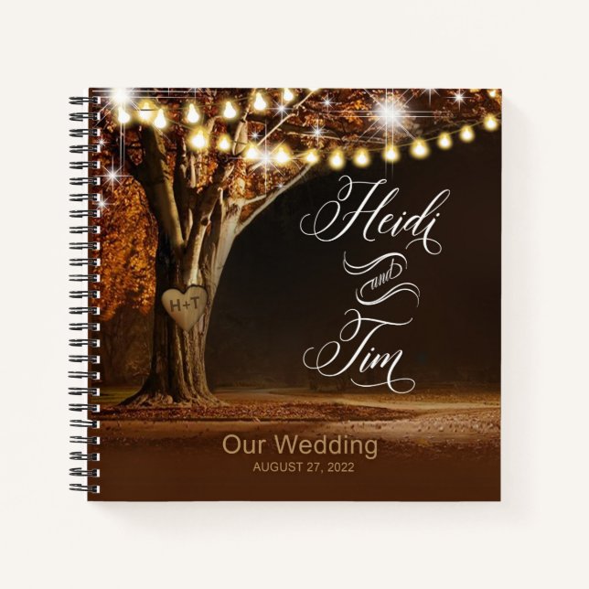 Heidi & Tim's Wedding Keepsake Guestbook Notebook (Front)