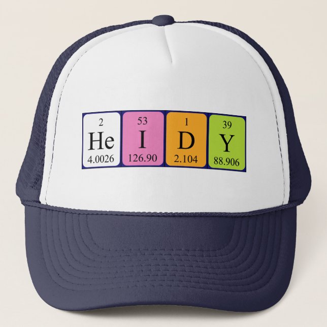 Heidy periodic table name hat (Front)