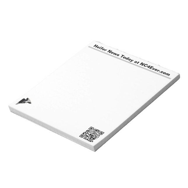 Heifer News Today at NC4Ever.com  Notepad (Rotated)