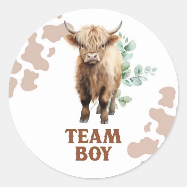 Heifer or Bull Cow Team Boy Sticker (Front)